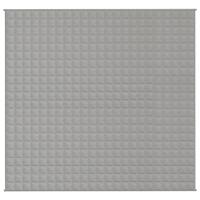 VidaXL Verzwaringsdeken 220x230 cm 15 kg stof grijs - thumbnail