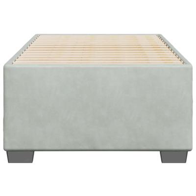 Bedframe zonder matras 100x200 cm fluweel lichtgrijs