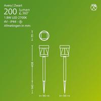 Philips LED 929004659001 Avery Staande lamp op zonne-energie LED LED vast ingebouwd 1.8 W Zwart - thumbnail
