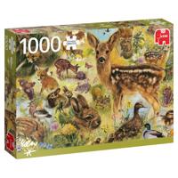 Premium Collection Rien Poortvliet, Jonge dieren in het wild 1000 stukjes - thumbnail