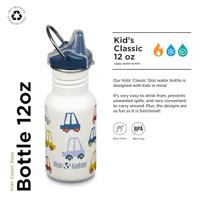 Klean Kanteen Kid Classic Narrow 355ml/12oz + Sippydop Drinkfles Cars 355ml - thumbnail