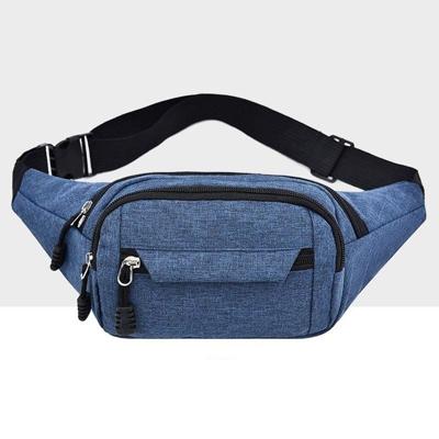 Pure kleur multifunctionele zakken waterdichte borst tas taille Cross Body Sporttas (blauw)