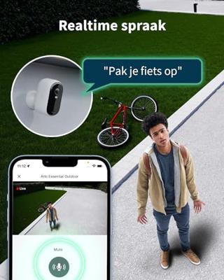 ARLO ESSENTIAL2 XL FHD OUTDOOR CAMERA 2-PACK VMC2252-100EUS IP-Bewakingscameraset WiFi Met 2 cameras 1920 x 1080 Pixel