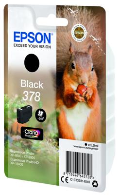 Epson 378 5.5ml 240pagina's Zwart inktcartridge - [C13T37814020]
