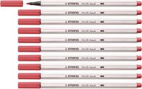 Brushstift STABILO Pen 568/47 roestig rood | 10 stuks - thumbnail