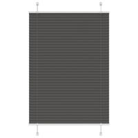 VidaXL Plissé rolgordijn 85x150 cm stofbreedte 84,4 cm polyester zwart - thumbnail