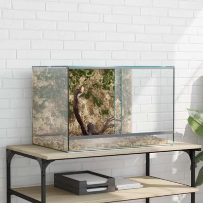 VidaXL Terrarium met opslag doorzichtig 60 x 40 x 40 cm glas
