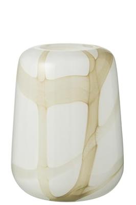 J-Line Vaas Fuzzy Glas Wit|Groen J-Line Vaas Fuzzy Glas Wit|Groen