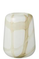 J-Line Vaas Fuzzy Glas Wit|Groen - thumbnail