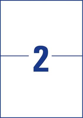 Avery-Zweckform 3655-200 210 x 148 mm Papier Wit 440 stuk(s) Permanent hechtend Universele etiketten Inkt, Laser, Kopie 220 vel DIN A4