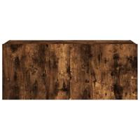 Tv-wandmeubel met LED-verlichting 100x35x41 cm gerookt eiken - thumbnail