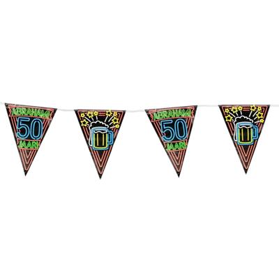 Paperdreams neon party vlag abraham