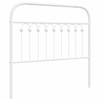 Hoofdbord 100 cm metaal wit - thumbnail
