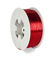 Verbatim 55054 55054 Filament PETG 1.75 mm 1 kg Rood (transparant) 1 stuk(s) - thumbnail