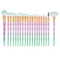 20 in 1 diamant handvat oog borstel multifunctionele make-up borstel roze + blauwe handvat en baby blauwe borstel - thumbnail