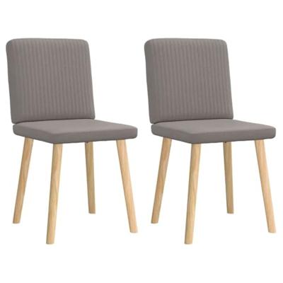 Eetkamerstoelen draaibaar 2 st stof taupe