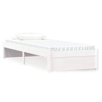 Bedframe massief hout wit 75x190 cm - thumbnail