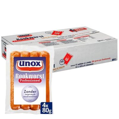 Unox rookworst professioneel (48x 80gr) Unox rookworst professioneel (48x 80gr)