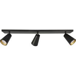 Highlight Spot Petunia 3 lichts balk 65 cm zwart goud