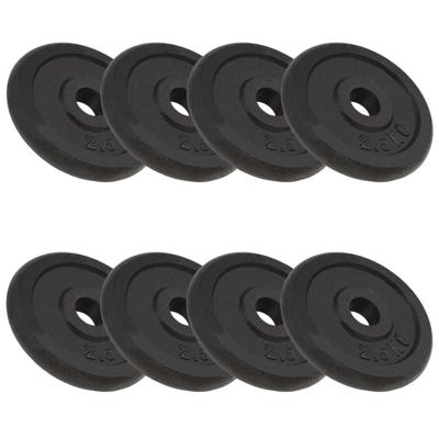 VidaXL Halterschijven 8 st 8x2,5 kg gietijzer VidaXL Halterschijven 8 st 8x2,5 kg gietijzer
