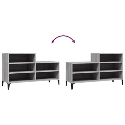 Schoenenkast 102x36x60 cm bewerkt hout sonoma grijs