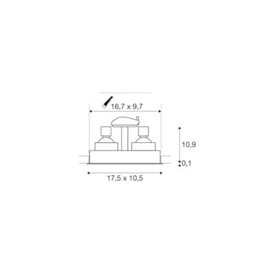 SLV 1006121 HORN LED-inbouwlamp GU10 25 W Zwart SLV 1006121 HORN LED-inbouwlamp GU10 25 W Zwart