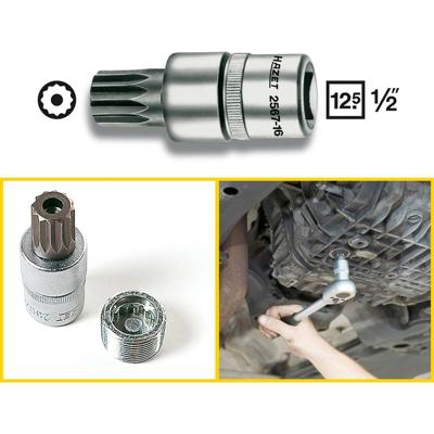 HAZET olieservice inzetstuk "2567-16 i-vielz.steckschl.16(xzn) 1/2z.f.au getr.oel