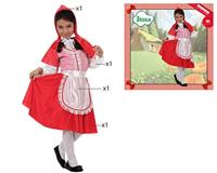 Kostuums voor Kinderen C3220 Rood Kapje Fantasie 5-6 Jaar (4 Onderdelen) - thumbnail