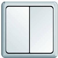 ELSO dubbele drukknop 506390 42V/1A AP plat RENOVATIE pw 1 stuk(s) - thumbnail