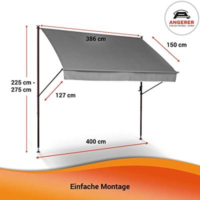 Angerer Klemluifel (Lichtgrijs, 400 cm breit)