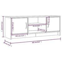 Tv-meubel 102x30x37,5 cm bewerkt hout gerookt eikenkleurig - thumbnail