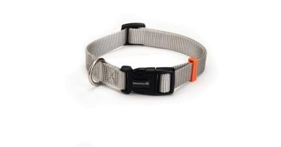 Beeztees uni - halsband hond - lichtgrijs - 20-30 cm x 10 mm