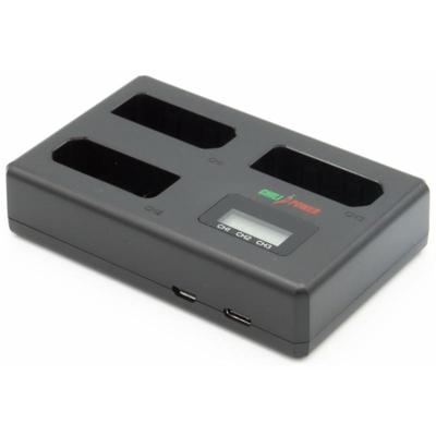 ChiliPower Nikon EN-EL14 / EN-EL14a Triple Lader - Laadt 3 accu's, ook tegelijkertijd ChiliPower Nikon EN-EL14 / EN-EL14a Triple Lader - Laadt 3 accu's, ook tegelijkertijd