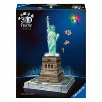 Ravensburger 3d puzzel iconics vrijheidsbeeld - met licht - 128st. - thumbnail