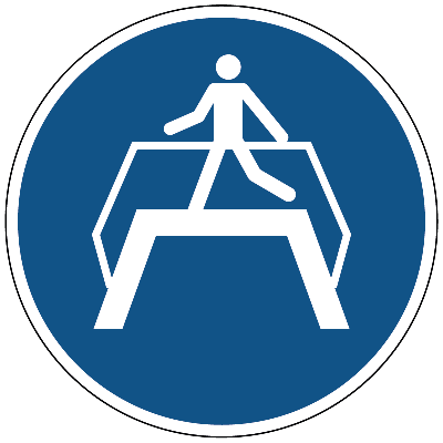 Oversteekplaats gebruiken gebods- Ø 150 mm - Sticker