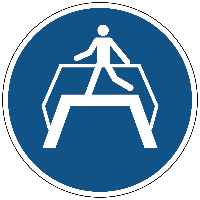 Oversteekplaats gebruiken gebods- Ø 150 mm - Sticker - thumbnail