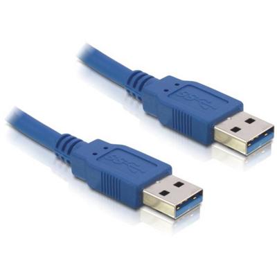 Delock 83121 Kabel USB 3.0 Type-A male > USB 3.0 Type-A male 0,5 m blauw