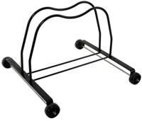 Winkelstandaard staal met wieltjes zwart - thumbnail