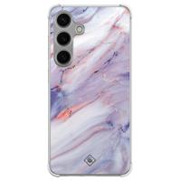 Samsung Galaxy S24 shockproof hoesje - Marmer paars - thumbnail