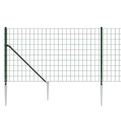 VidaXL Draadgaashek met grondankers 0,8x25 m groen