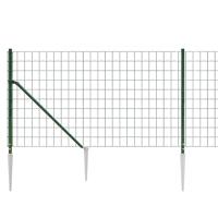 VidaXL Draadgaashek met grondankers 0,8x25 m groen - thumbnail