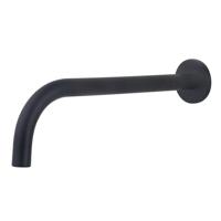Wiesbaden Slim Line inbouw uitloop 25 cm messing zwart mat - thumbnail