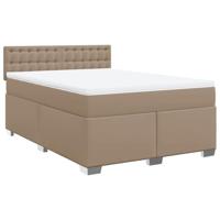 Boxspring met matras kunstleer cappuccinokleurig 140x190 cm - thumbnail