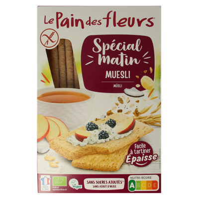 Pain Des Fleurs Special matin muesli ontbijtcrackers bio 230 Gram Pain Des Fleurs Special matin muesli ontbijtcrackers bio 230 Gram
