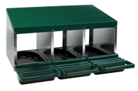 Pluimvee legnest (3 st.) met plastic vloer - thumbnail