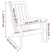 Tuinstoel Adirondack polypropeen zwart - thumbnail