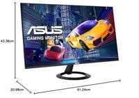 ASUS VZ27EHF 27 Zoll Eye Care Gaming Monitor (Full HD (1920 x 1080), IPS, rahmenlos, 100Hz, Adaptive-Sync, 1ms MPRT, HDMI, Low Blue Light, Flicker Free, - thumbnail