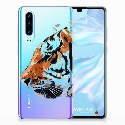 Smartphone hoesje Huawei P30 Watercolor Tiger
