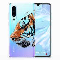 Smartphone hoesje Huawei P30 Watercolor Tiger - thumbnail