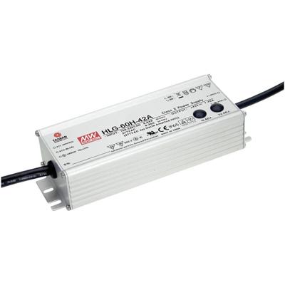 MEAN WELL HLG-60H-24B LED-driver, LED-transformator Constante spanning, Constante stroomsterkte 60 W 2.5 A 14.4 - 24 V/DC Dimbaar, PFC-schakeling,